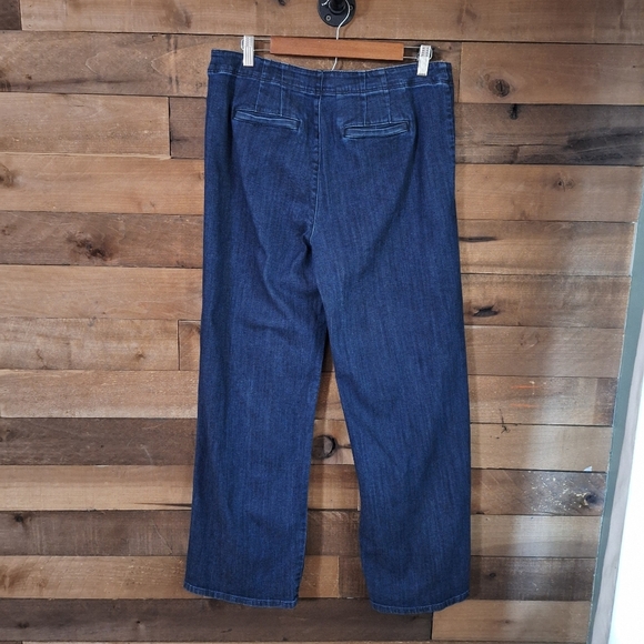 J.Jill Denim Metropolitan Full / Wide Leg Pants SZ 12 - Picture 5 of 9